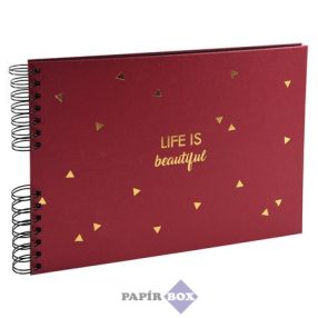   Fotóalbum, spirál, 32x22 cm, 25 lap, EXACOMPTA "Life", piros