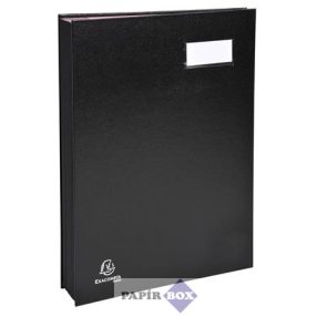 Aláírókönyv, A/4, 18 részes, karton, EXACOMPTA, fekete
