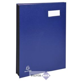 Aláírókönyv, A/4, 18 részes, karton, EXACOMPTA, kék