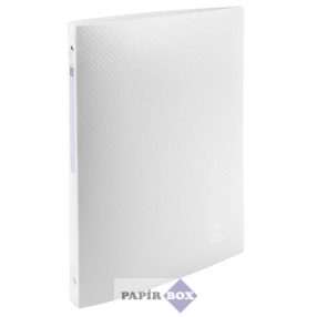   Gyűrűs könyv, 4 gyűrű, 20 mm, A4, PP, címkével, EXACOMPTA, fehér