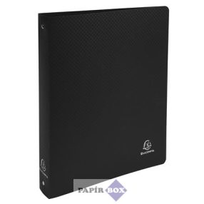   Gyűrűs könyv, 4 gyűrű, 40 mm, A/4, PP, EXACOMPTA, fekete