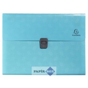   Harmonikamappa, A/4, PP, 13 rekeszes, EXACOMPTA "Pop'NCo", ciánkék
