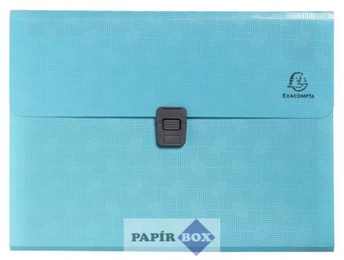 Harmonikamappa, A/4, PP, 13 rekeszes, EXACOMPTA "Pop'NCo", ciánkék