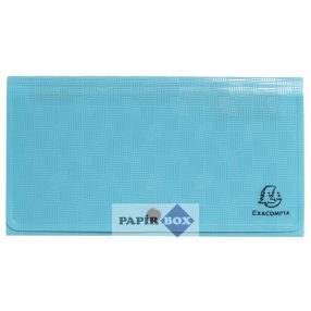   Harmonikamappa, 260x140 mm, PP, 7 rekeszes, EXACOMPTA "Pop'NCo", ciánkék