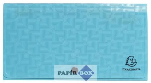 Harmonikamappa, 260x140 mm, PP, 7 rekeszes, EXACOMPTA "Pop'NCo", ciánkék