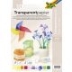 Transzparens papír, A/4, 115 g, 10 lap, FOLIA, vegyes színek