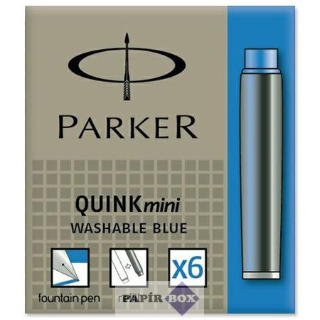 Töltőtoll patron, rövid, PARKER "Royal", kék