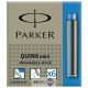 Töltőtoll patron, rövid, PARKER "Royal", kék