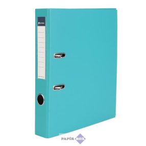   Iratrendező, 50 mm, A/4, PP/karton, VICTORIA OFFICE, "Basic", türkiz