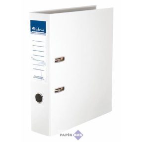   Iratrendező, 75 mm, A4, PP/karton, VICTORIA OFFICE, "Basic", fehér