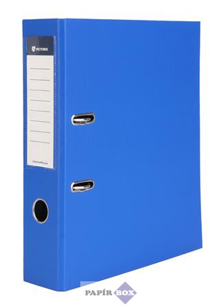 Iratrendező, 75 mm, A/4, PP/karton, VICTORIA OFFICE, "Basic", királykék