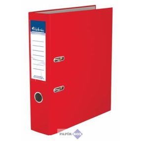   Iratrendező, 75 mm, A4, PP/karton, VICTORIA OFFICE, "Basic", piros