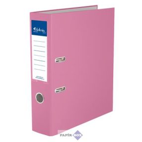   Iratrendező, 75 mm, A4, PP/karton, VICTORIA OFFICE, "Basic", rózsaszín
