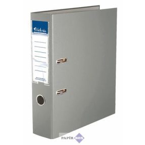   Iratrendező, 75 mm, A4, PP/karton, VICTORIA OFFICE, "Basic", szürke