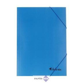 Gumis mappa, karton, A/4, VICTORIA OFFICE, kék