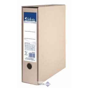   Tokos iratrendező, 75 mm, A4, karton, VICTORIA OFFICE, "Natúr"