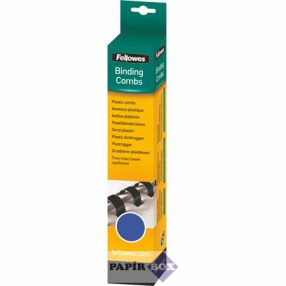 Spirál, műanyag, 8 mm, 21-40 lap, FELLOWES, 25 db, kék
