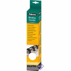Spirál, műanyag, 10 mm, 41-55 lap, FELLOWES, 25 db, fehér