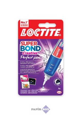 Pillanatragasztó, 3 g, HENKEL "Loctite Super Bond CEATIVE Perfect Pen"