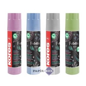   Ragasztóstift, metál színű tokban, 20 g, KORES "Metallic Style"