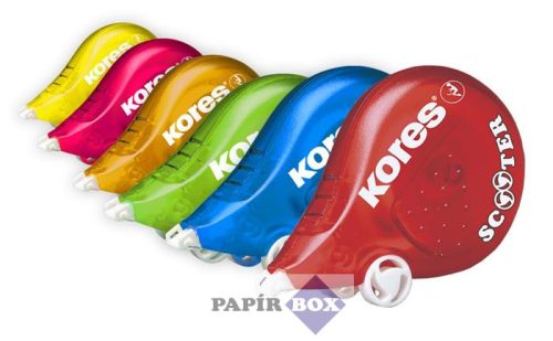 Hibajavító roller, 4,2 mm x 8 m, KORES "Scooter", vegyes színek