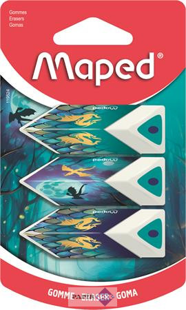 Radír, MAPED "Dragon Pyramid sárkány ", 3 darab
