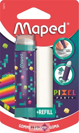 Radírstift, pótbéllel, MAPED "Pixel Party"