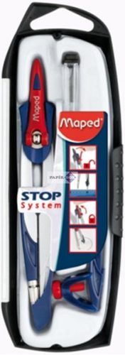 Körző készlet, rögzíthető lábakkal, 3 darabos, MAPED "Stop System"