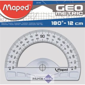 Szögmérő, műanyag, 180°, MAPED "Geometric"