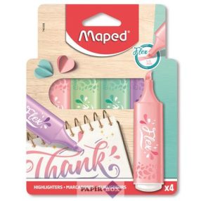   Szövegkiemelő, 1-5 mm, MAPED "Fluo Peps Flex Pastel", pasztell szín, vegyes készletek