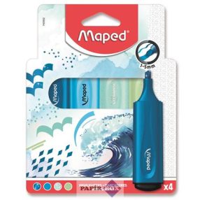   Szövegkiemelő készlet, 1-5 mm, MAPED "Fluo Peps Assorted", vegyes színek