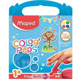 Ujjfesték, alap színek, 4x80 g, MAPED