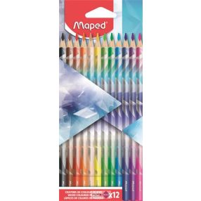   Színes ceruza készlet, háromszögletű, MAPED „Arctic jégvilág”, 12 különböző szín