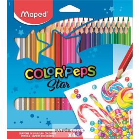 Színes ceruza készlet, háromszögletű, MAPED "Color