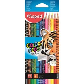Színes ceruza készlet, háromszögletű, MAPED "Color