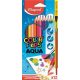 Akvarell ceruza készlet, háromszögletű, ecsettel, MAPED "Color'Peps", 12db/klt
