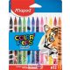 Filctoll készlet, 2,8 mm, kimosható, MAPED "Color’Peps Animals", 12 különböző szín