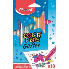   Filctoll készlet, 2,8 mm, csillámos, MAPED "Color'Peps Glitter"