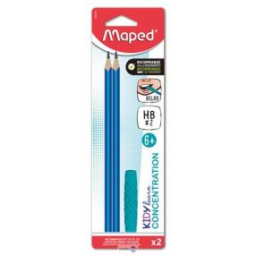   Írástanuló grafitceruza, HB, szilikon vég, MAPED "Kidy Learn Concentration"