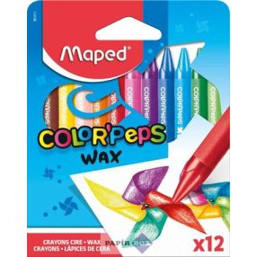   Zsírkréta, MAPED "Color'Peps Wax", 12 különböző szín