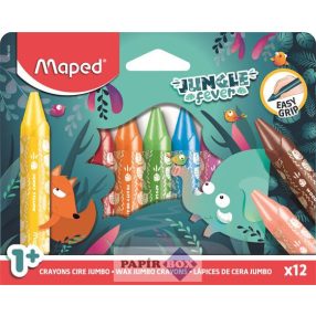   Zsírkréta, vastag, MAPED "Jungle Fever", 12 különböző színben
