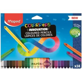   Színes ceruza készlet, háromszögletű, MAPED "Color'Peps INFINITY", 24 különböző szín