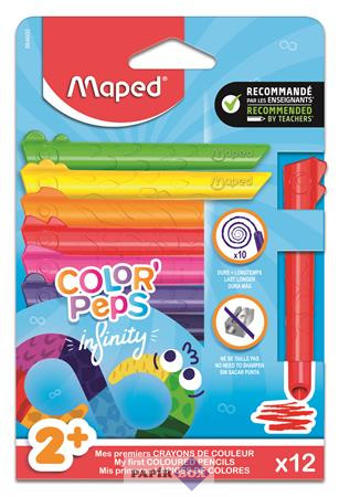 Színes ceruza készlet, háromszögletű, MAPED „Color'Peps Infinity Kidy”
