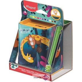   Színes ceruza készlet, fém perselyben, MAPED „Jungle Fever Infinity Kidy”