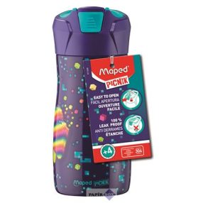   Kulacs, 430 ml, rozsdamentes acél, MAPED PICNIK "Pixel Party Concept Kids"