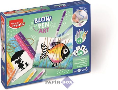 Fújós filctoll készlet, MAPED CREATIV, "Blow pen Art", pop