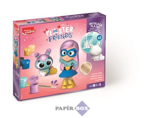 Gipszkiöntő készlet formákkal és festékkel, MAPED CREATIV "Plaster Friends Girly"