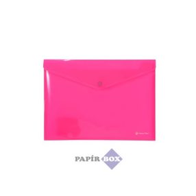 Irattartó tasak, A4, PP, patentos, PANTA PLAST, neon pink