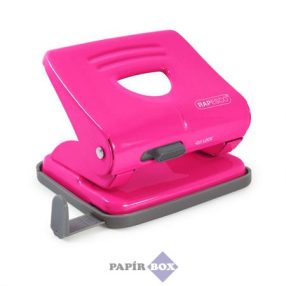   Lyukasztó, kétlyukú, 25 lap, fém, RAPESCO "825", pink