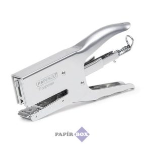   Fűzőgép, kézi, 24/6-8, 26/6-8, 45 lap, fém, RAPESCO "Porpoise", ezüst